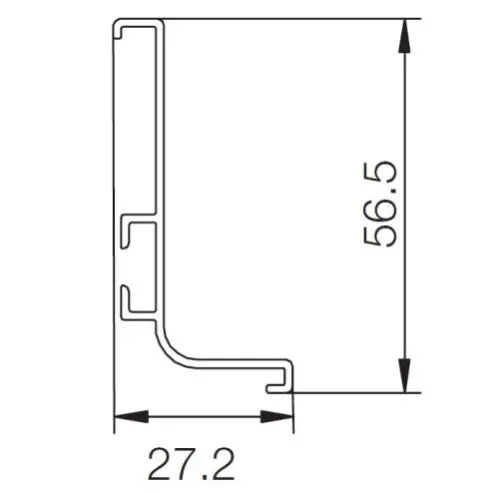 GOLA Rehau Серебро ручка-профиль gola l-образная, premium line, 4100мм, анодированный