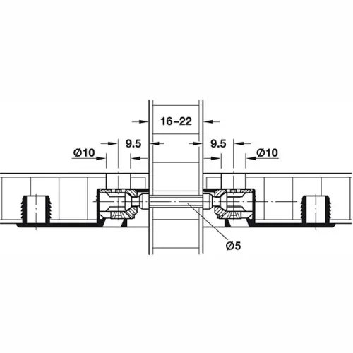 Hafele Rafix дюбель hafele rafix 7x16-22мм, двойной