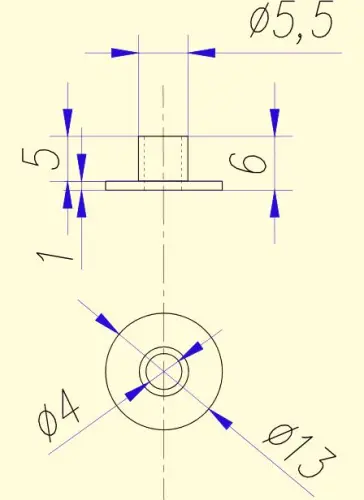 Фурнитура для стекла (Китай) втулка для стекла, белая
