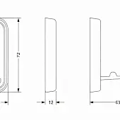 Крючки для одежды крючок 1 рожковый, графит