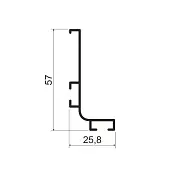 Латунь браш ручка-профиль modus l-образный, 4000мм, латунь