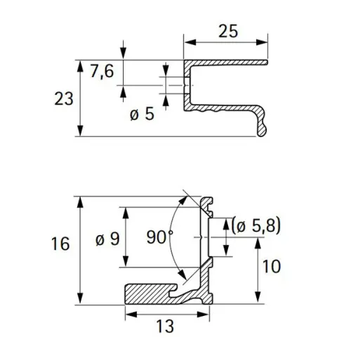Система WingLine L комплект профилей wingline l, l1200 c перфорацией, алюминий