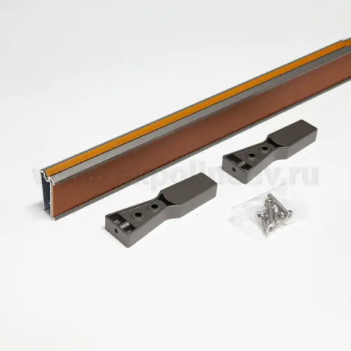 Штанги, аксессуары штанга с кожаными вставками в базу 600 мм, серый