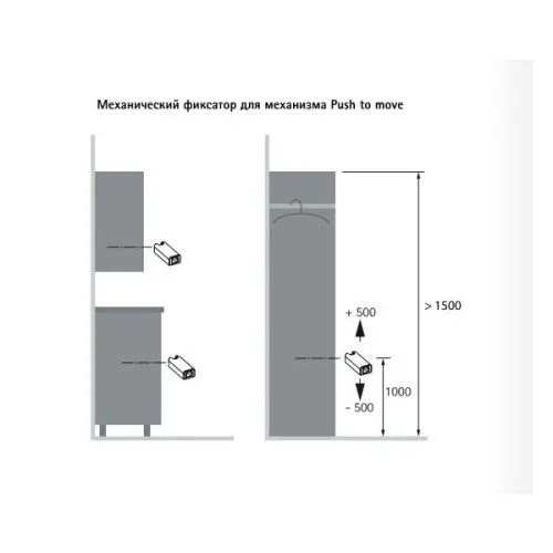 Система WingLine L 2024 механический фиксатор push to move для wingline l, под прикручивание, черный 