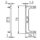 Чёрные комплектующие Gola комплект заглушек для с-образного профиля, полые, черный пластик