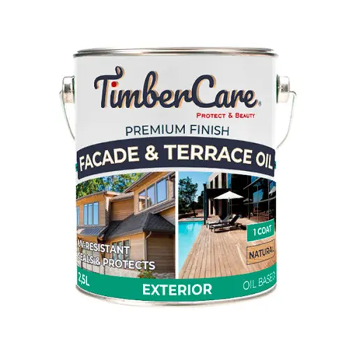Масла и лаки для дерева TimberCare масло для фасадов и террас timbercare facade & terrace oil, цвет натуральный, 2,5л