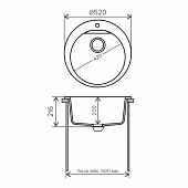 Мойки Polygran мойка кухонная polygran модель atol 520 черный