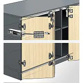 Система WingLine L 2024 комплект фурнитуры wingline l, heavy, самозакрывание, серый, l