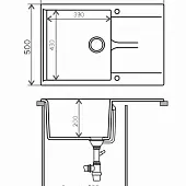Мойки Polygran мойка кухонная polygran модель gals 760 белый хлопок