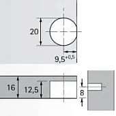 Эксцентрики, стяжки эксцентрик hettich vb 35м/16, бук