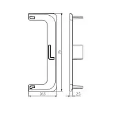 Золото матовое заглушка для с-образного профиля sola, универсальная, золотой пластик