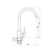 Смесители Распродажа смеситель кухонный polygran альтаир, песочный