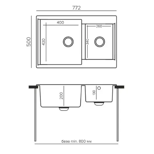 Мойки кухонные Распродажа мойка кухонная polygran модель brig 772 белый хлопок