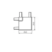 Золото матовое угол внешний для l-образного профиля sola, золотой пластик