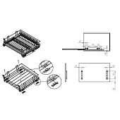 Сушки для посуды сушка для посуды umm, в модуль 500мм, с доводчиком, хром
