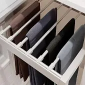 Вешалки для одежды вешалка для брюк (брючница) gtv elite 760*490*55мм с доводчиком, белая