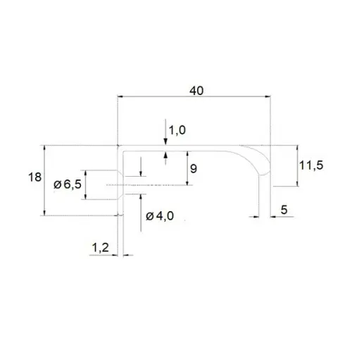 Ручки мебельные разные ручка-профиль handy, 480мм, матовый алюминий