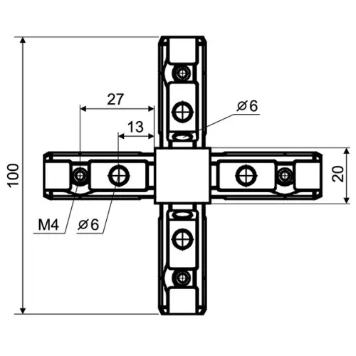 Система MODUS, латунь А21 уголок соединительный 5l, латунь, modus