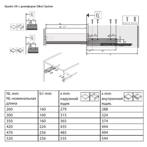 Комплекты ящиков InnoTech Atira комплект ящика innotech atira nl-300*70 мм, silent system, белый