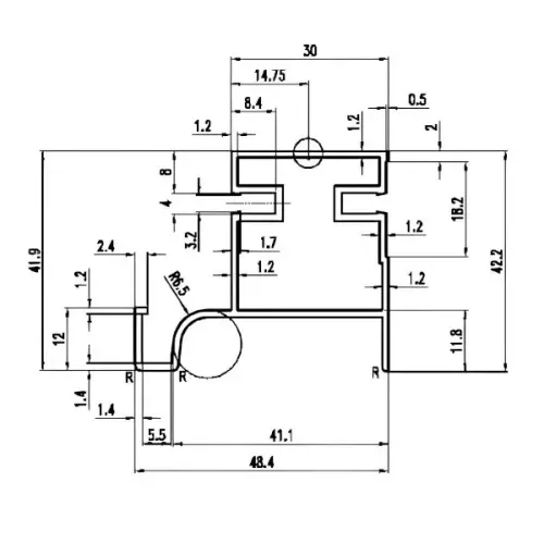 Золото браш ручка-профиль вертикальный боковой l для плиты 18 мм, 3000 мм, золото браш