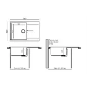 Мойки Polygran мойка кухонная polygran модель gals 760 кремовый