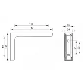 Полкодержатели полкодержатель 180*115*35мм, белый