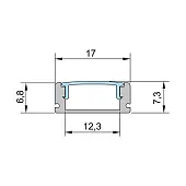 Профиль для светодиодных лент 8мм профиль gls 2.0м накладной 1707e для led-ленты с рассеивателем, алюминий