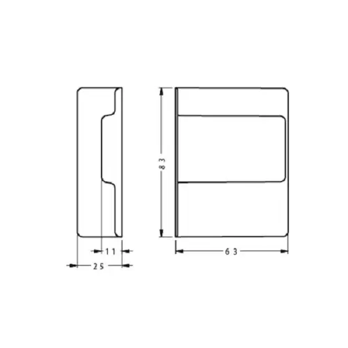 Навески для шкафов крышка для навеса camar, белая, правая